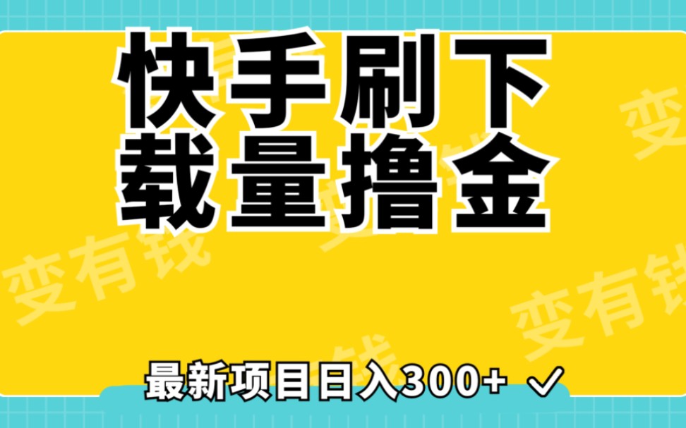 专业带刷快手任务_做快手任务赚钱的软件